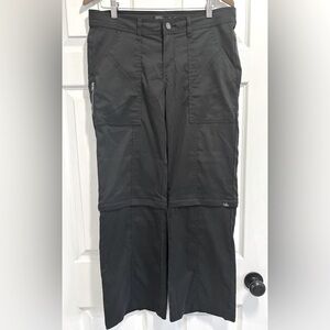 Prana Monarch Convertible Pants Hiking Outdoor Black Zip Off Shorts Size 10